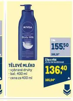 Makro Nivea tělové mléko nabídka
