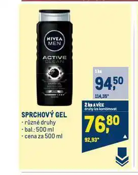 Makro Nivea sprchový gel nabídka