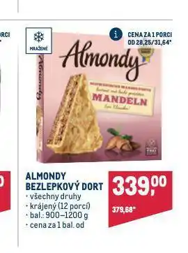 Makro Almondy bezlepkový dort nabídka