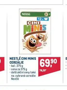 Makro Nestlé cini minis cereálie nabídka
