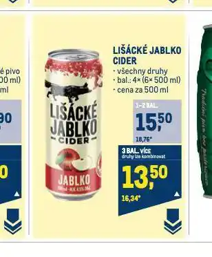 Makro Lišácké jablko cider nabídka