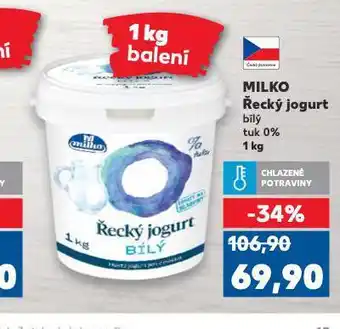 Kaufland Milko řecký jogurt nabídka