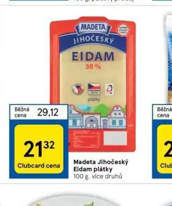 Tesco Madeta jihočeský eidam plátky nabídka