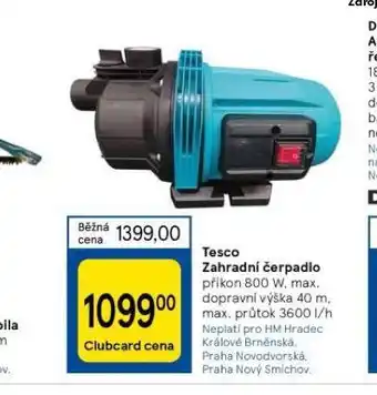 Tesco Zahradní čerpadlo nabídka