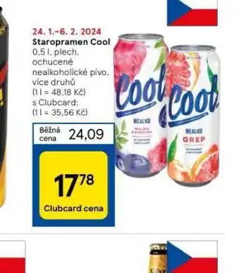 Tesco Pivo staropramen cool nealko nabídka