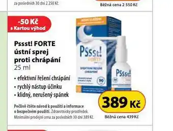Dr. Max Psst! forte ústní sprej proti chrápání nabídka
