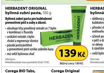 Dr. Max Herbadent original bylinná zubní pasta nabídka