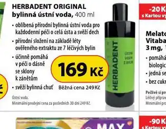 Dr. Max Herbadent original bylinná ústní voda nabídka