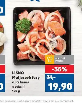 Kaufland Matjesové řezy á la losos s cibulí nabídka