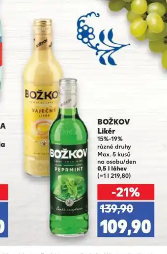 Kaufland Božkov likér nabídka