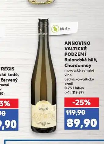 Annovino valtické podzemí rulandské bílé