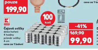 Kaufland Čajové svíčky nabídka
