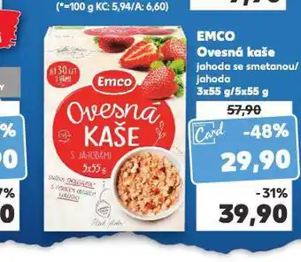 Kaufland Emco ovesná kaše nabídka
