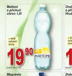 Hruška Mattoni s příchutí citron nabídka