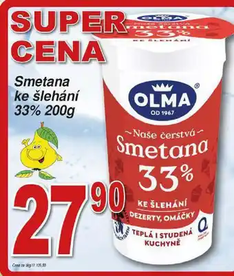 Hruška Olma smetana ke šlehání 33% nabídka