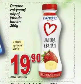 Hruška Danone zakysaný nápoj jahoda-banán nabídka