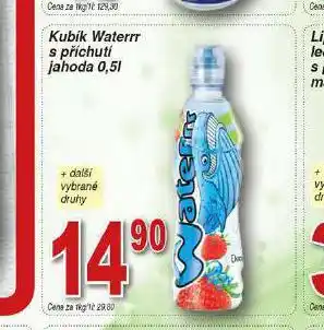 Hruška Kubík waterrr s příchutí jahoda nabídka
