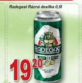 Hruška Pivo radegast rázná 10 nabídka