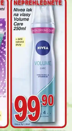 Hruška Nivea lak na vlasy volume care nabídka