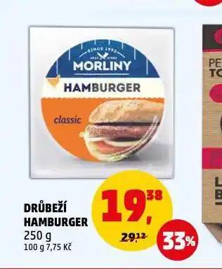 Penny Market Drůbeží hamburger nabídka