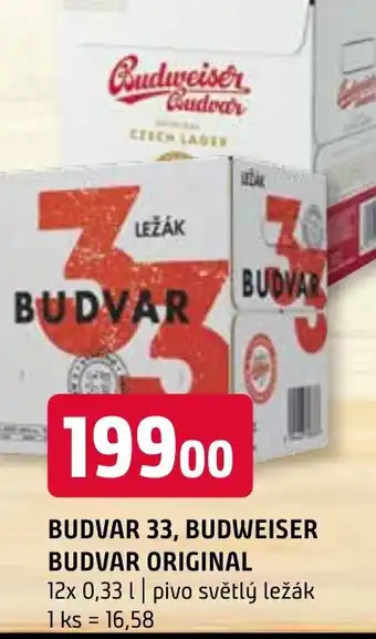 Terno BUDVAR 33, BUDWEISER BUDVAR ORIGINAL nabídka