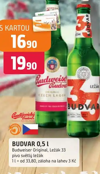 Trefa BUDVAR 0,5 L nabídka
