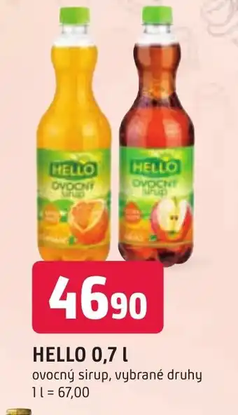 Trefa HELLO 0,7 L nabídka