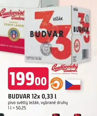 Trefa BUDVAR 12x 0,33 L nabídka