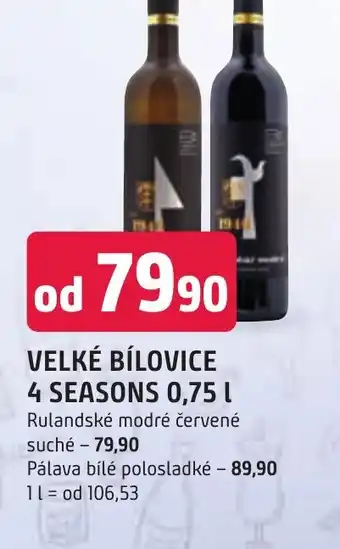 Trefa VELKÉ BÍLOVICE 4 SEASONS 0,75 L nabídka