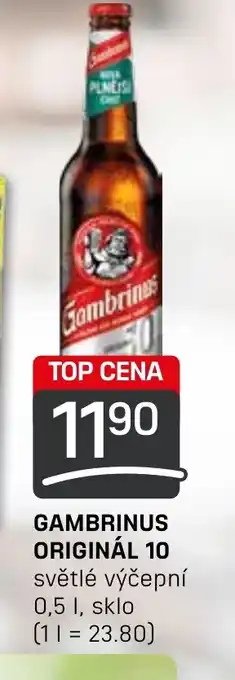 Flop GAMBRINUS ORIGINÁL 10 0.5L nabídka