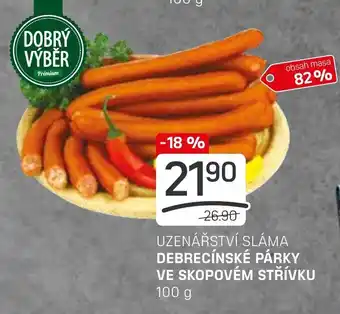 Flop UZENÁŘSTVÍ SLÁMA DEBRECÍNSKÉ PÁRKY VE SKOPOVÉM STŘÍVKU 100 g nabídka