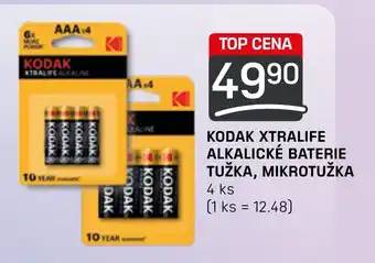 Flop KODAK XTRALIFE ALKALICKÉ BATERIE TUŽKA, MIKROTUŽKA nabídka