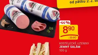 Flop KOSTELECKÉ UZENINY JEMNÝ SALÁM nabídka