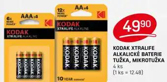 Flop KODAK XTRALIFE ALKALICKÉ BATERIE TUŽKA, MIKROTUŽKA nabídka