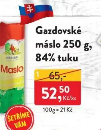 Gazdovské máslo 250 g, 84% tuku