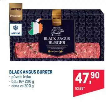 Makro BLACK ANGUS BURGER nabídka