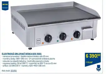 Makro ELEKTRICKÁ GRILOVACÍ DESKA GEG 2001 nabídka