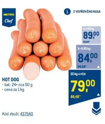 Makro HOT DOG nabídka
