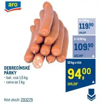 Makro DEBRECÍNSKÉ PÁRKY nabídka