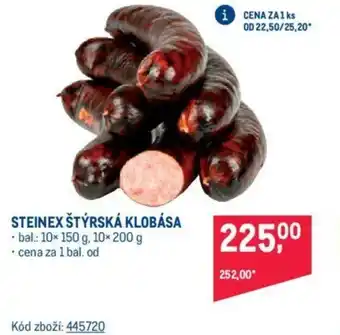 Makro STEINEX ŠTÝRSKÁ KLOBÁSA nabídka