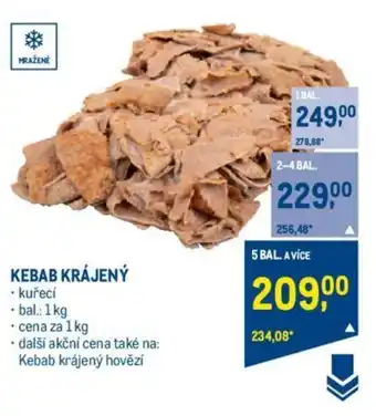 Makro KEBAB KRÁJENÝ nabídka