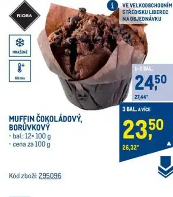 Makro MUFFIN ČOKOLÁDOVÝ, BORŮVKOVÝ nabídka