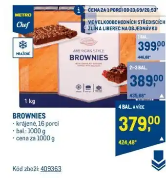 Makro BROWNIES nabídka