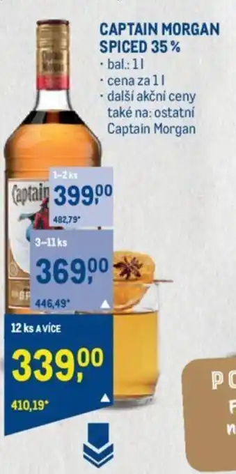 Makro CAPTAIN MORGAN SPICED 35% nabídka