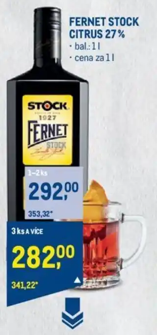 Makro FERNET STOCK CITRUS 27% nabídka