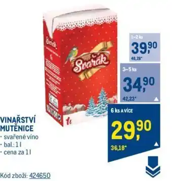Makro VINAŘSTVÍ MUTĚNICE nabídka