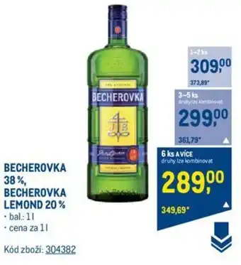 Makro BECHEROVKA 38%, BECHEROVKA LEMOND 20% nabídka