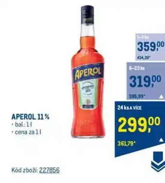 Makro APEROL 11% nabídka