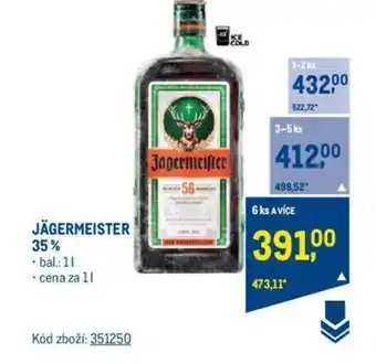 Makro JÄGERMEISTER 35% nabídka