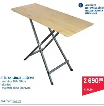 Makro STŮL SKLÁDACÍ - DŘEVO nabídka